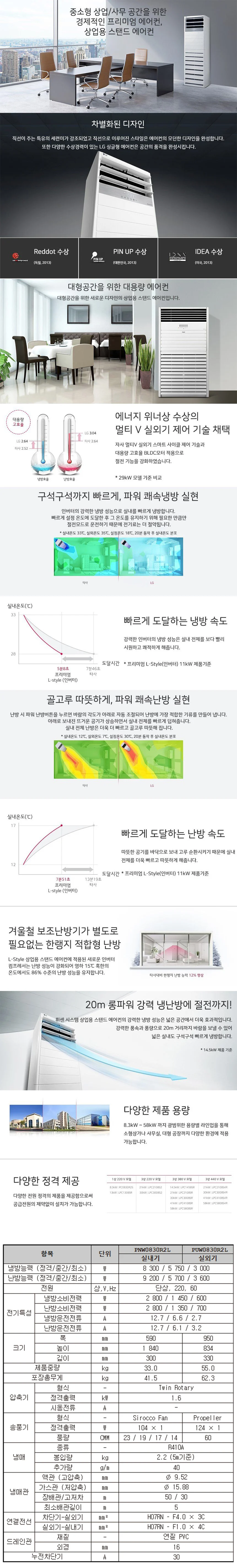 LG_냉난방기_23평형 스탠드_PW0830R2L 상세 이미지 1