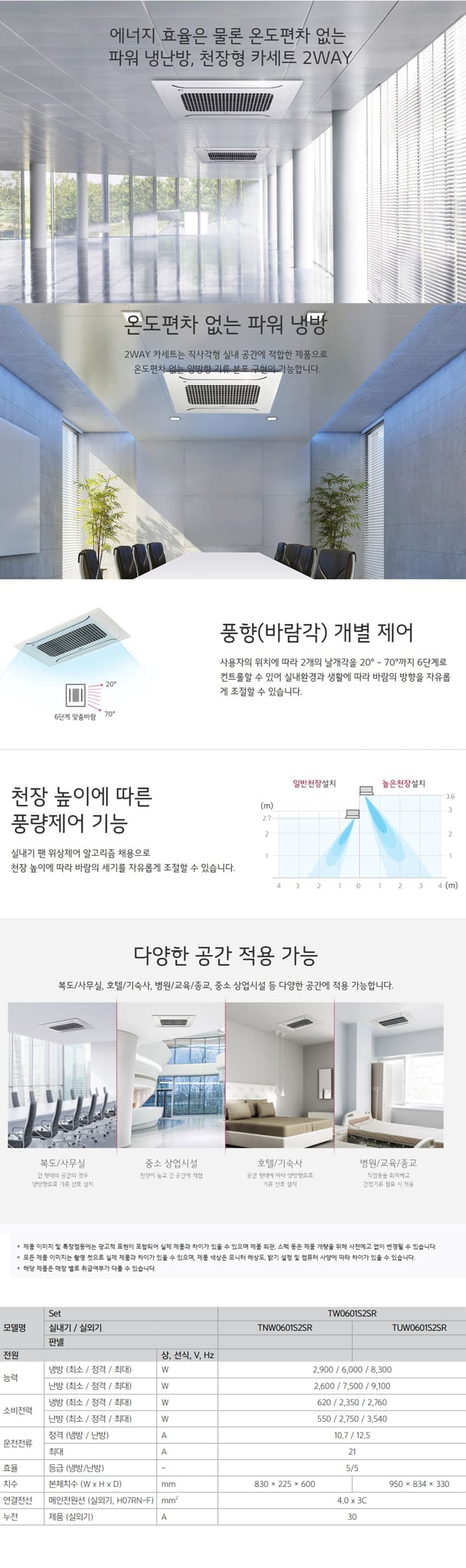 LG_상업용 냉난방기_16평형천정형_2WAY_TW0601S2SR 상세 이미지 1