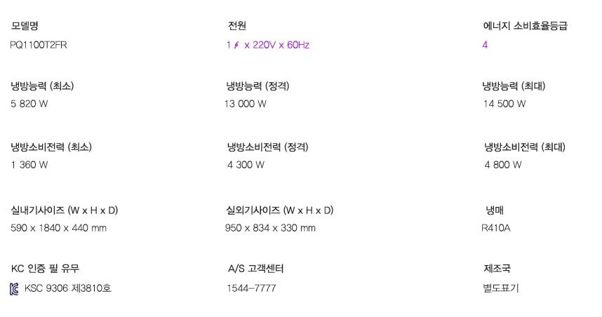 LG_상업용 에어컨_30평형스탠드_PQ1100T2FR 상세 이미지 2