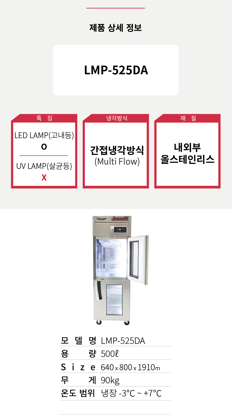 CI_★[라셀르] 간냉식 고기 숙성고 500L (올스텐) (LMP-525DA) 상세 이미지 2