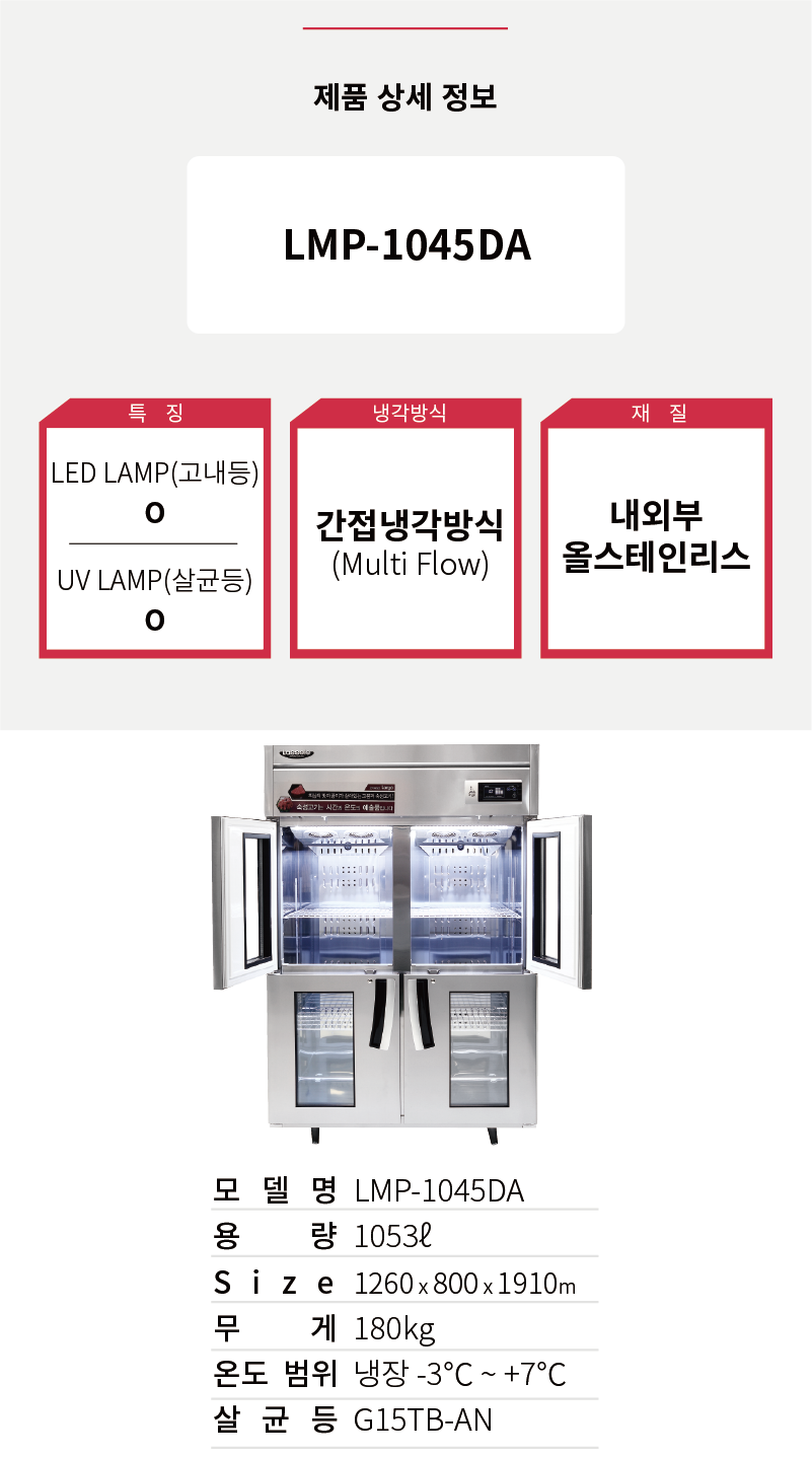 CI_[라셀르] 간냉식 고기 숙성고 1054L (올스텐) (LMP-1045DA) 상세 이미지 3