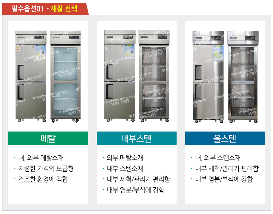 CI_[그랜드우성] 직냉식 냉장고 1170L 내부스텐 (CWSM-1244DR_내부스텐) 상세 이미지 4