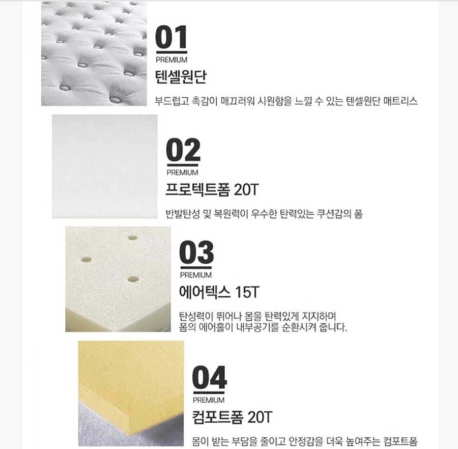 [인홈] 라온 슬림형 저상형 침대 SS+Q (라텍스7존) (그레이)(라온 슬림형 저상형 침대 SS+Q_라텍스7존_GY) 상세 이미지 2