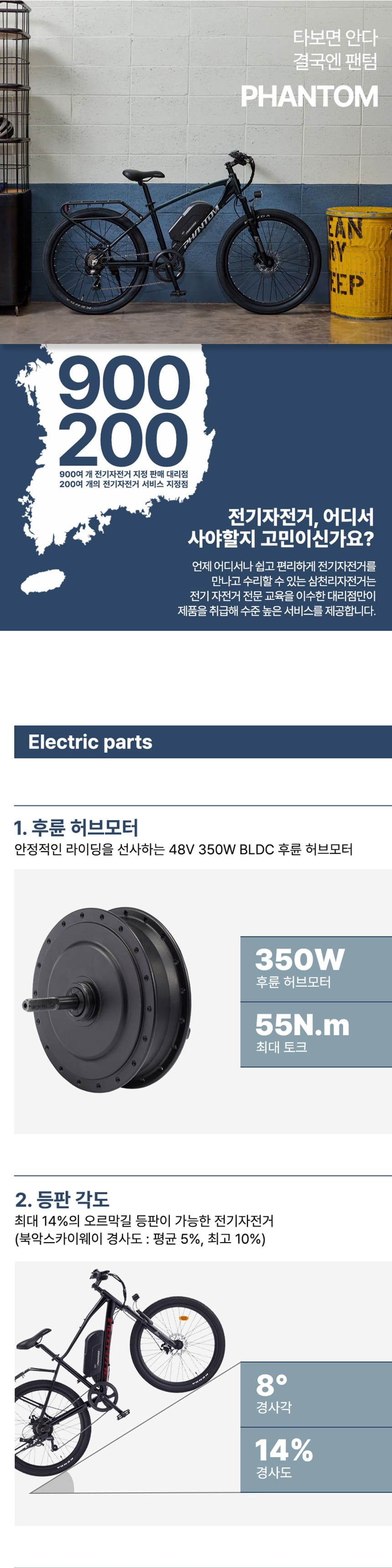[삼천리자전거] 2025 팬텀 TX 전기자전거 26인치 (블랙) (48개월) 상세 이미지 5
