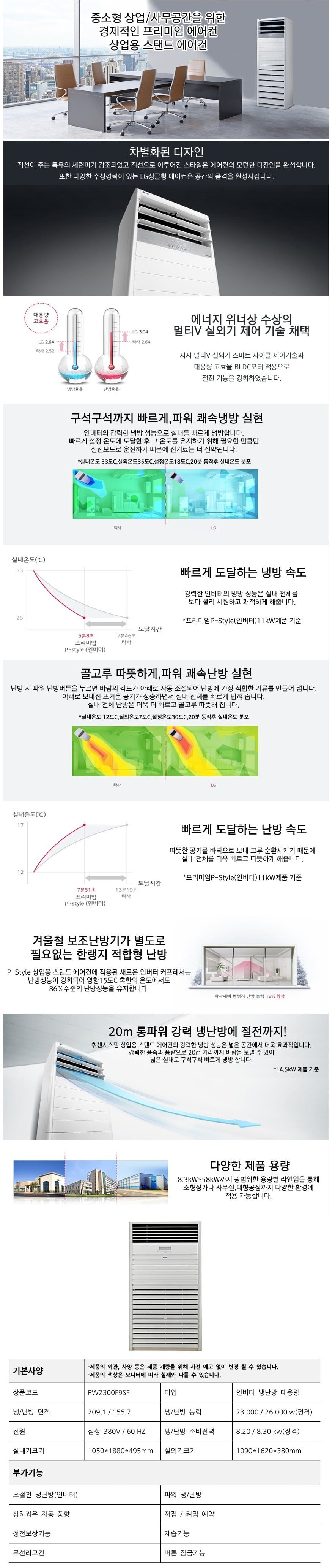 LG 냉난방기 스탠드 60평 PW2300F9SF (36개월) 상세 이미지 1