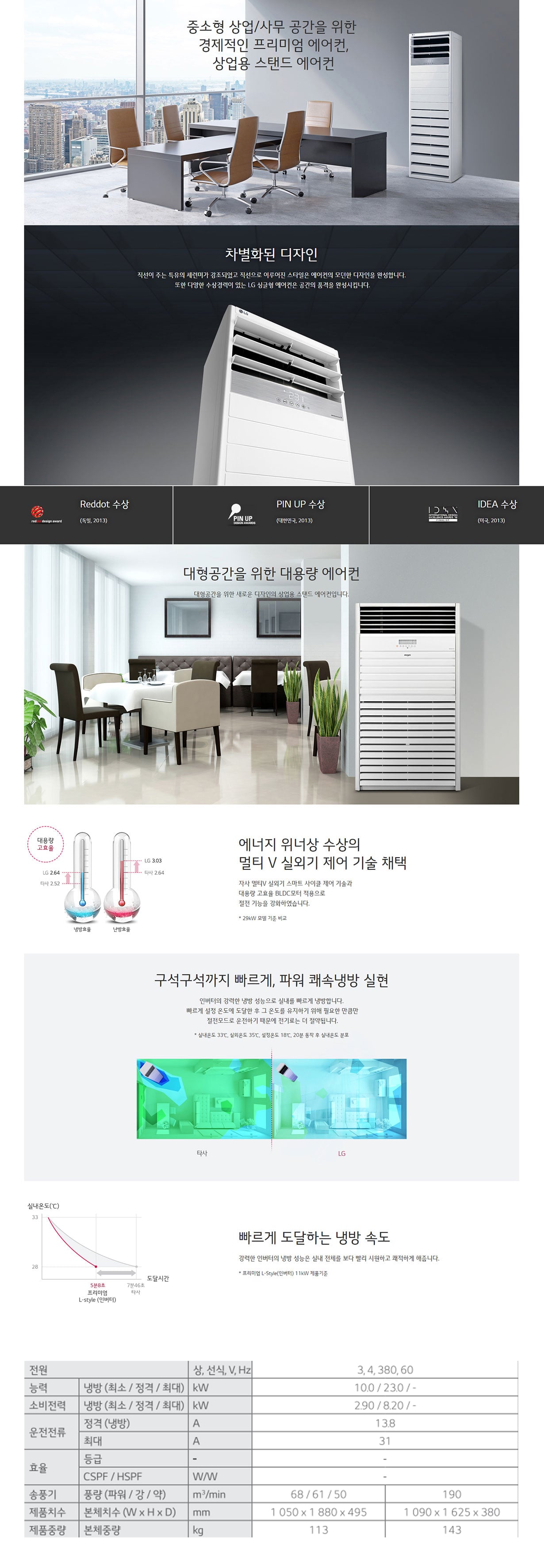 LG 에어컨 스탠드 63평 PQ2300F9SF (36개월) 상세 이미지 1