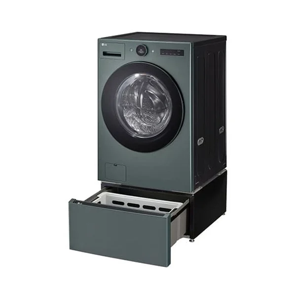 [LG] 트롬 오브제컬렉션 워시콤보 세탁기 25kg+건조기 15kg+키높이 수납함 네이처 그린 (FH25GAGF)