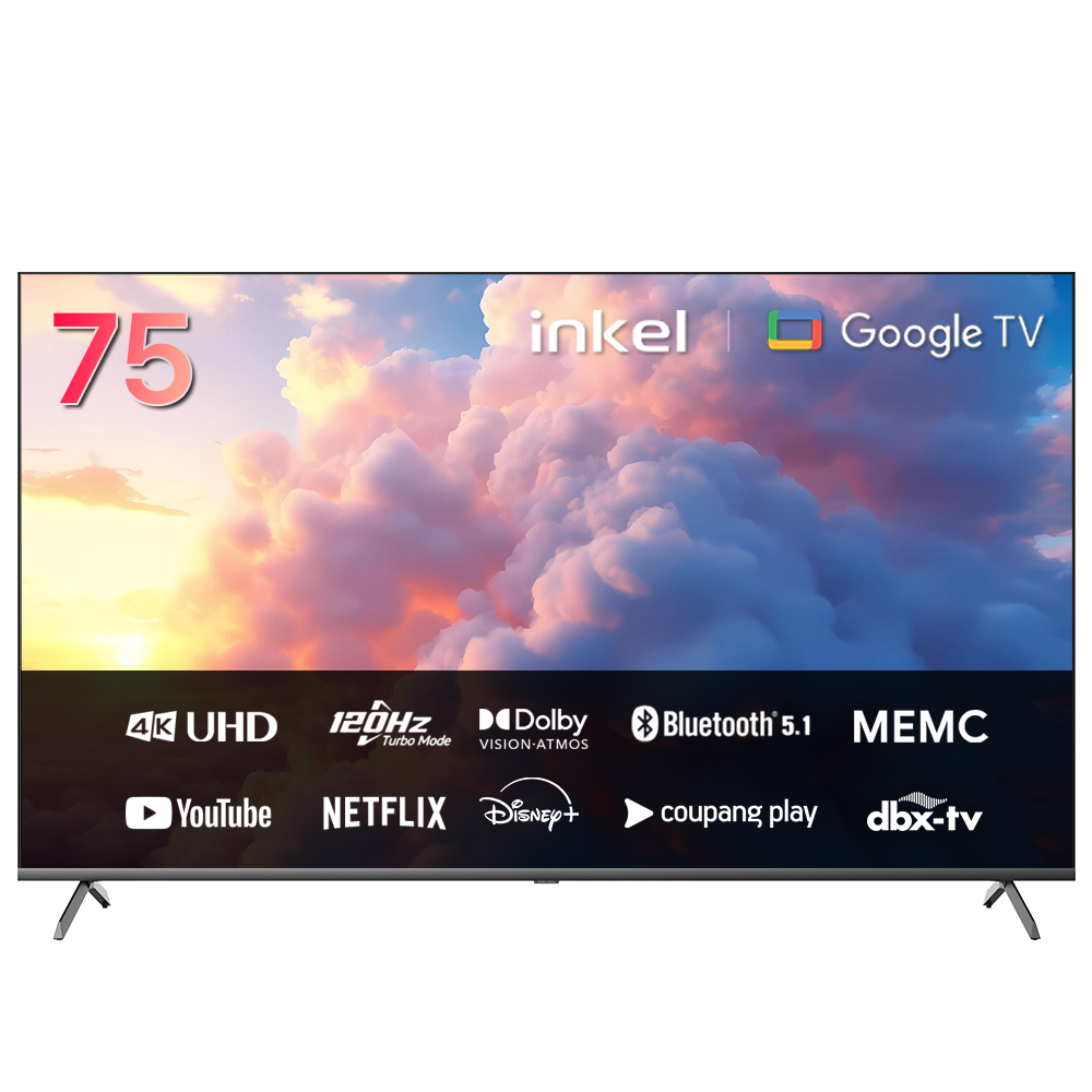 [인켈] DLG120Hz 구글 5.0 스마트TV 75인치 스탠드(SUS750CHD_ST) 썸네일 1