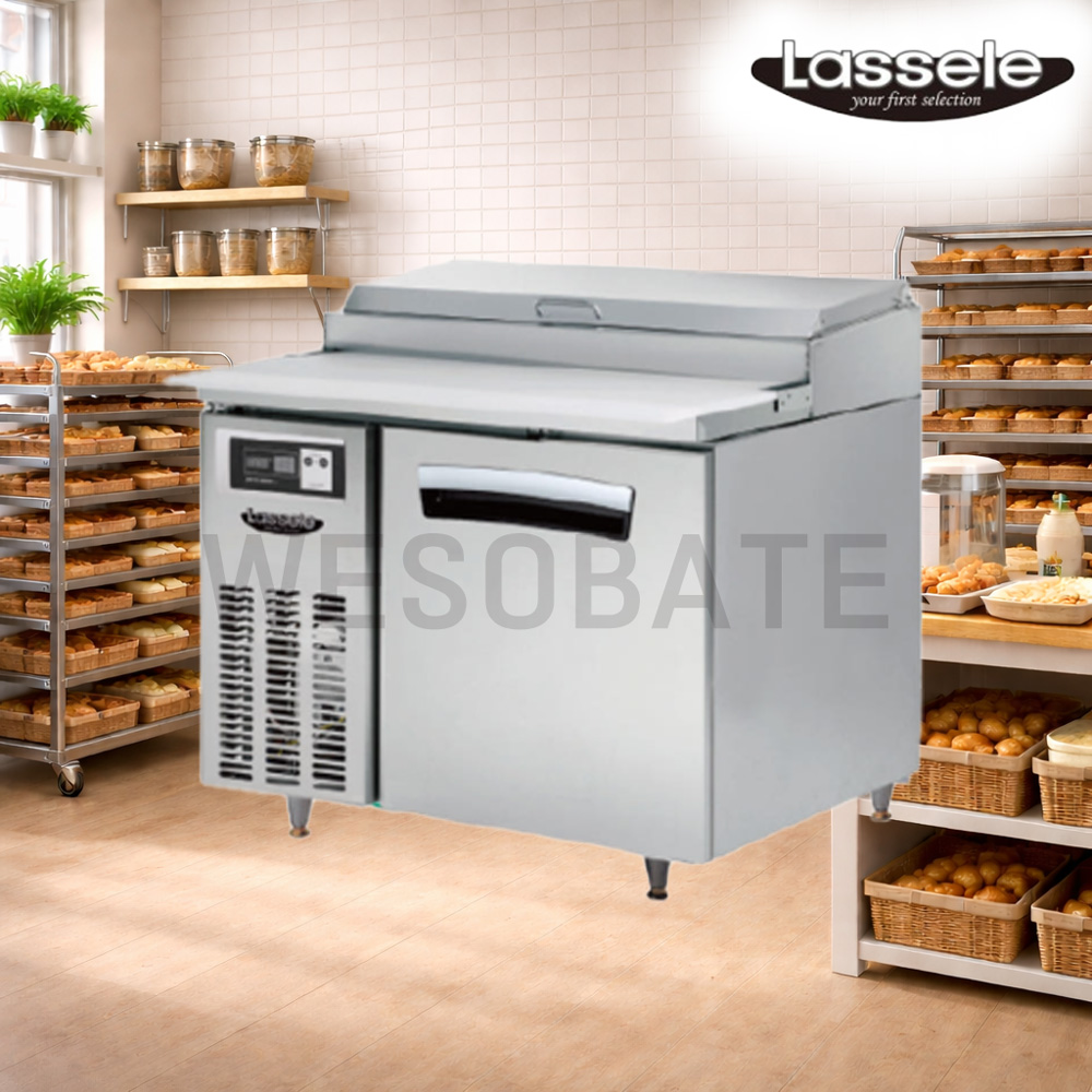 CI_[라셀르] 간냉식 토핑 테이블 냉장고 210L (올스텐) (LPT-914R) 썸네일 2