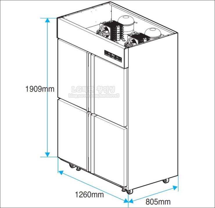 CI_[LG] 업소용 일체형 냉장고 1064L (C110AK) 썸네일 3