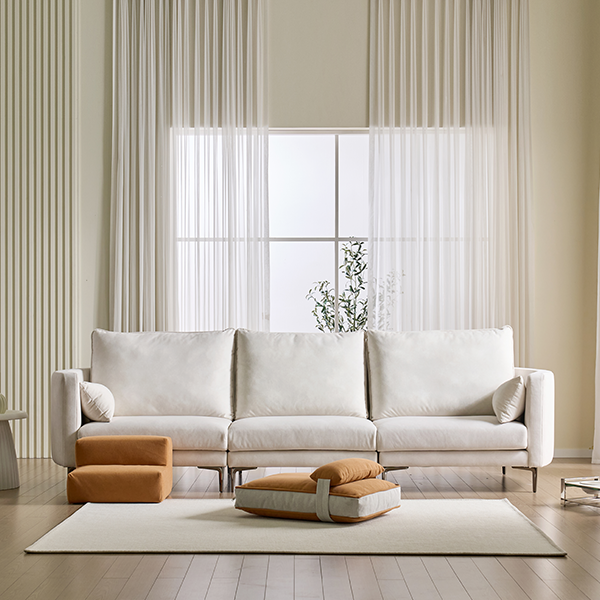 [헨지디자인] 레오 4인 일자형 소파