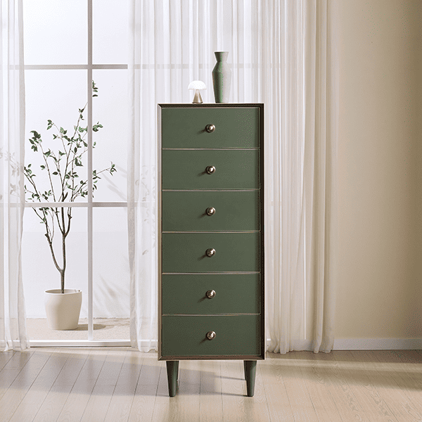[헨지디자인] 플레르 6단 서랍장 (바질)