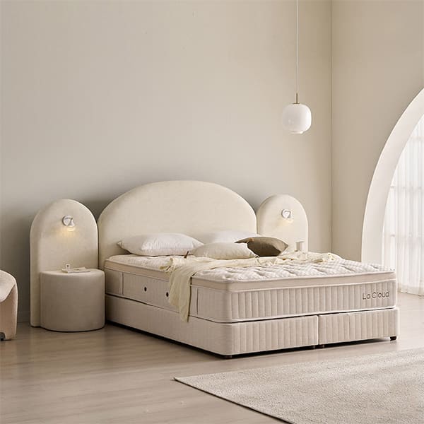 [라클라우드] 블룸 호텔식 침대 패키지 세트 K (크림화이트) (48개월)