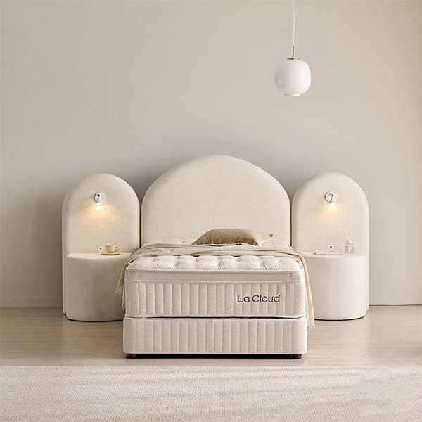 [라클라우드] 블룸 호텔식 침대 패키지 세트 SS (크림화이트) (48개월)