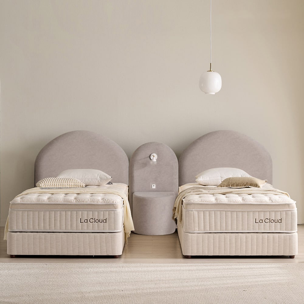 [라클라우드] 블룸 호텔식 침대 패키지 세트 트윈 (그레이) (48개월)