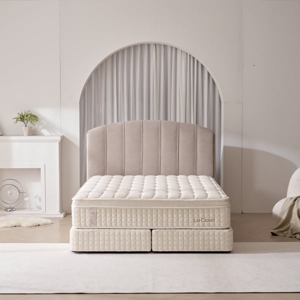 [라클라우드] 라르테 프리미엄 침대 프레임+매트리스 세트 (K) (그레이)