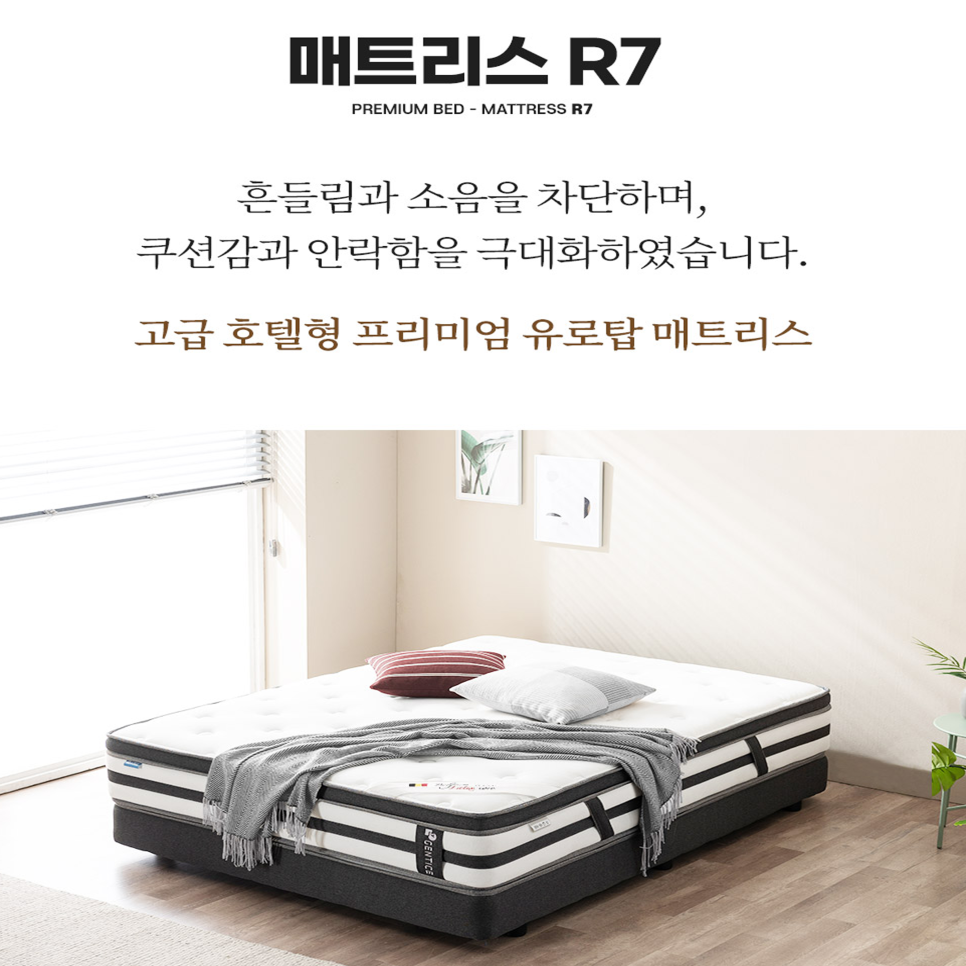 젠티스 저상형 패밀리침대 '로니' 패키지 R7 - Q+Q 모카 (36개월) 썸네일 2