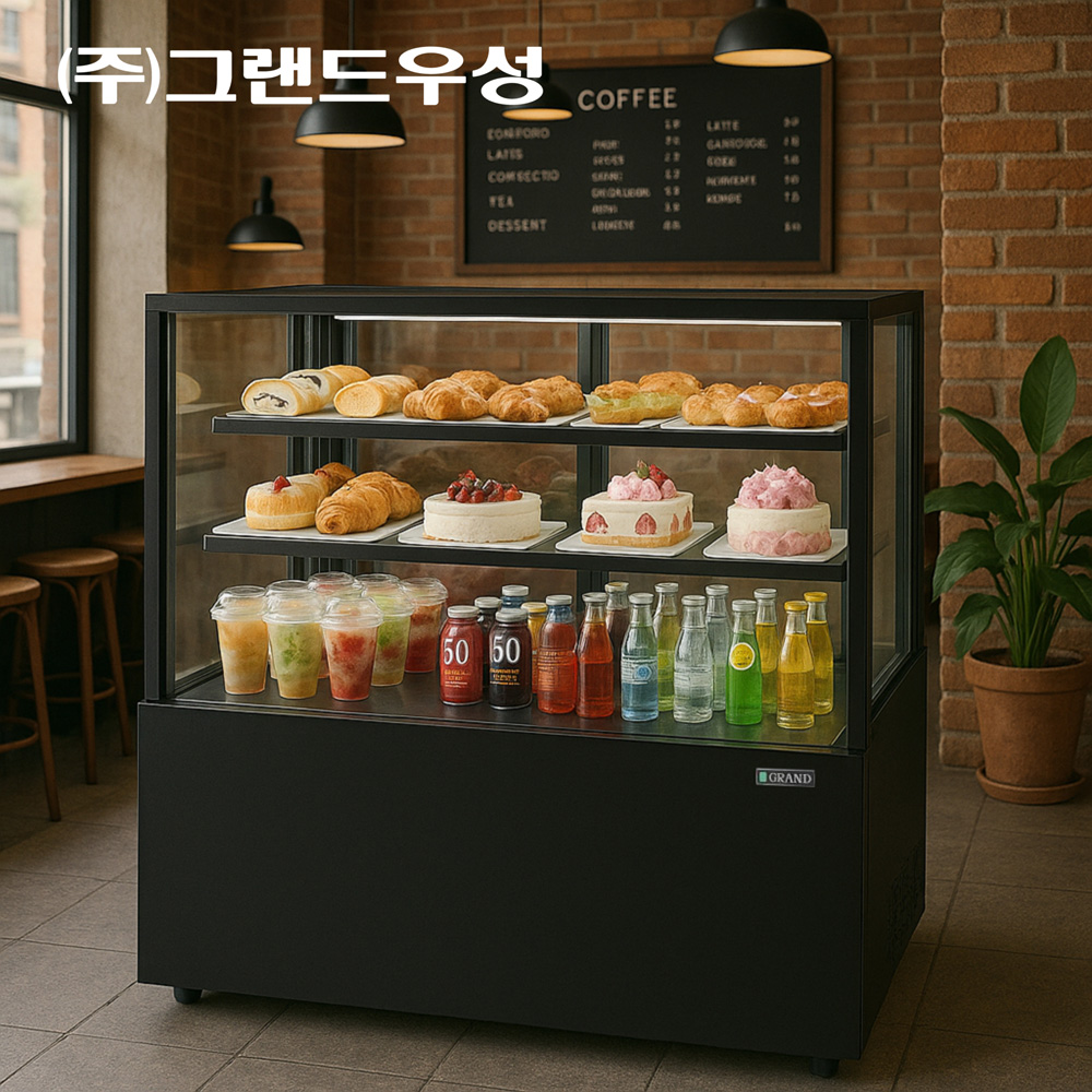 [그랜드우성] 간냉식 제과쇼케이스 900 사각 뒷문형 3단 (올스텐) (36) GWBKRG09CF (올스텐) 썸네일 1