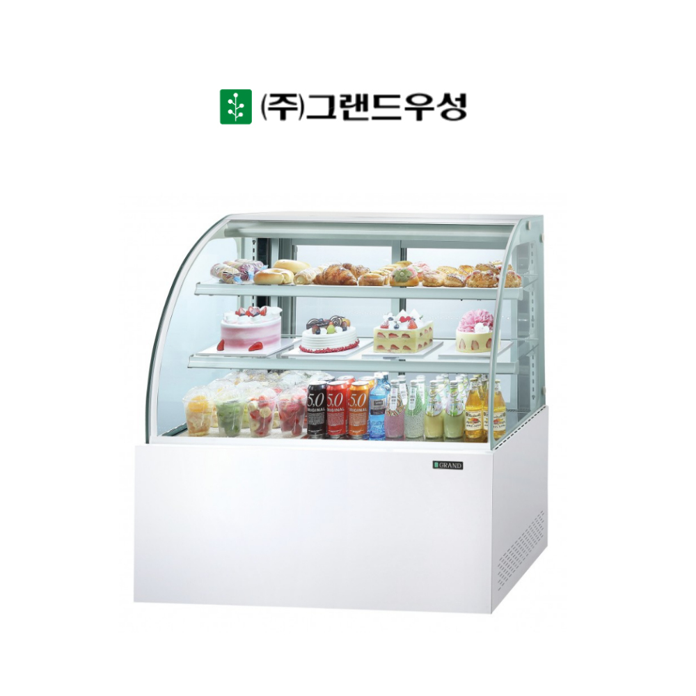 [그랜드우성] 간냉식 제과쇼케이스 1200 곡면 뒷문형 3단 (블랙) (36) GWBKXG12CF (B) 썸네일 2