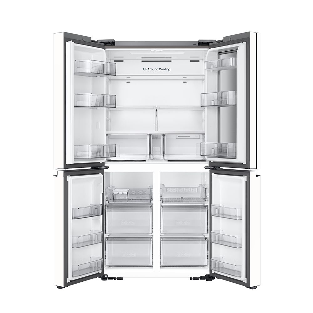 [삼성전자] NEW 비스포크 AI 냉장고 4도어 902L (푸드쇼케이스) 새틴 화이트 RM70F90M2X 썸네일 1